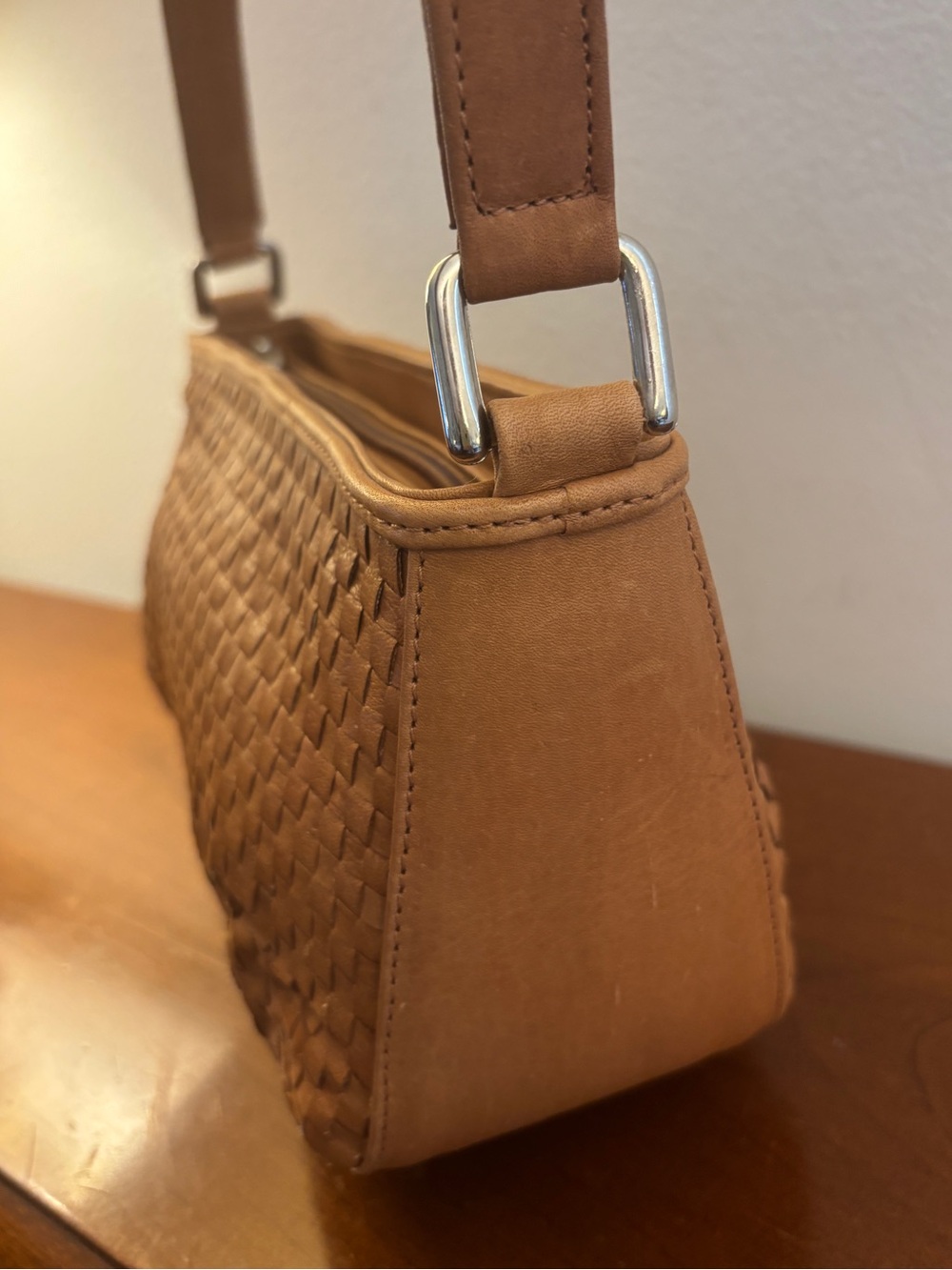 Bags by Pinky Genuine Leather Woven Shoulder Bag Bundle - Tan + Brown - Picture 6 of 16